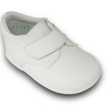 White Leather Shoes Velcro